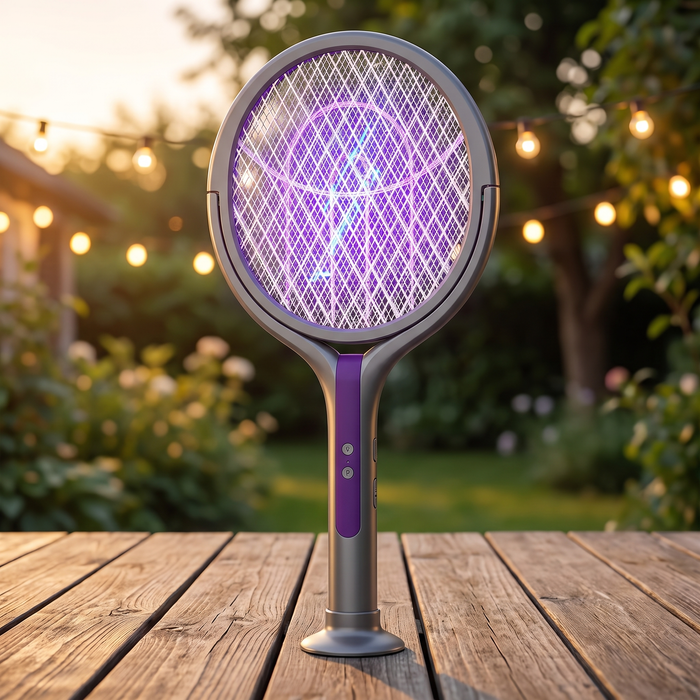 Rotating Head Bug Zapper Racket
